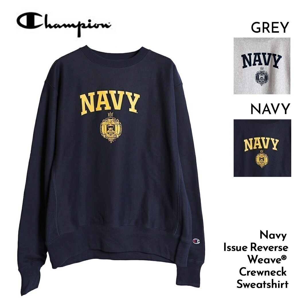 海外限定 Champion チャンピオン リバースウィーブ スウェット トレーナー Reverse Weave Crewneck Sweatshirt NAVY GREY ( 日本未発売 CS3050