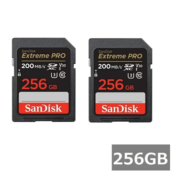 【2セット】 サンディスク SDカード SDXC SDSDXXD-256G-GN4IN Extreme PRO 256GB Sandisk SDXCカード SD Class10 UHS-I カ