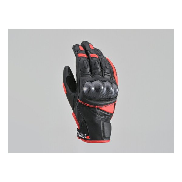 バイクグローブ HBG-036 スポーツショートグローブ ブラック/レッド XLサイズ 15829