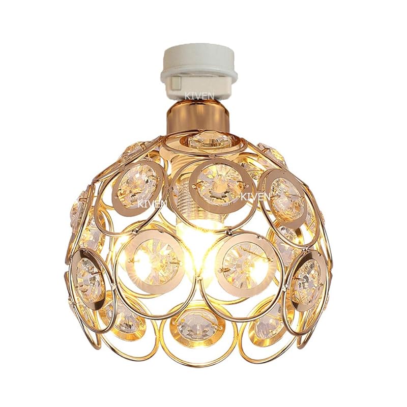 KIVEN シーリングライト 小型シーリングライト 天井照明 トイレライト 北欧 テイスト おしゃれ かわいい 玄関 トイレ インテリア 照明器具 ライト 電気 引掛式 電球別売 クリスタル風 5,606円