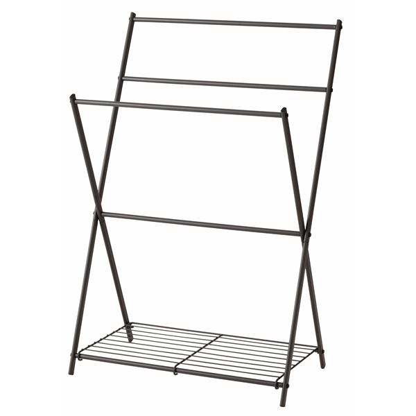 フォールディングハンガー ダークグレー 約W58xD38.5xH88.5cm収納用品