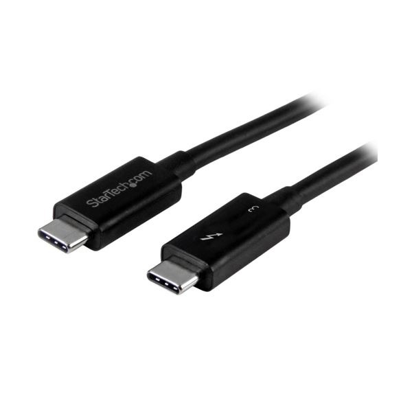 （まとめ）StarTech.com 0.5m Thunderbolt 3 （40Gbps） USB-C ケーブル TBLT34MM50CM 1台 (×3セット)その他PCケーブル