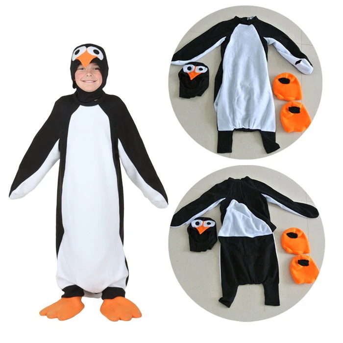 ハロウィン 衣装 子供服 男女兼用 ペンギン 動物 アニマル 全身 ハロウィン コスプレ ハロウィン コスチューム 女の子 男の子 キッズ ジュニア ハロウィーン　衣装　ハロウィン衣装 イベント パー