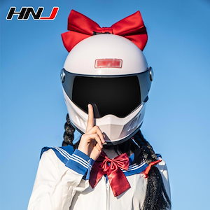 ヘルメット バイク/自転車 男女兼用 じタイプのバイクヘルメット蝶ネクタイ爆音少女夏騎士かわいいレトロ機関車全ヘルメット