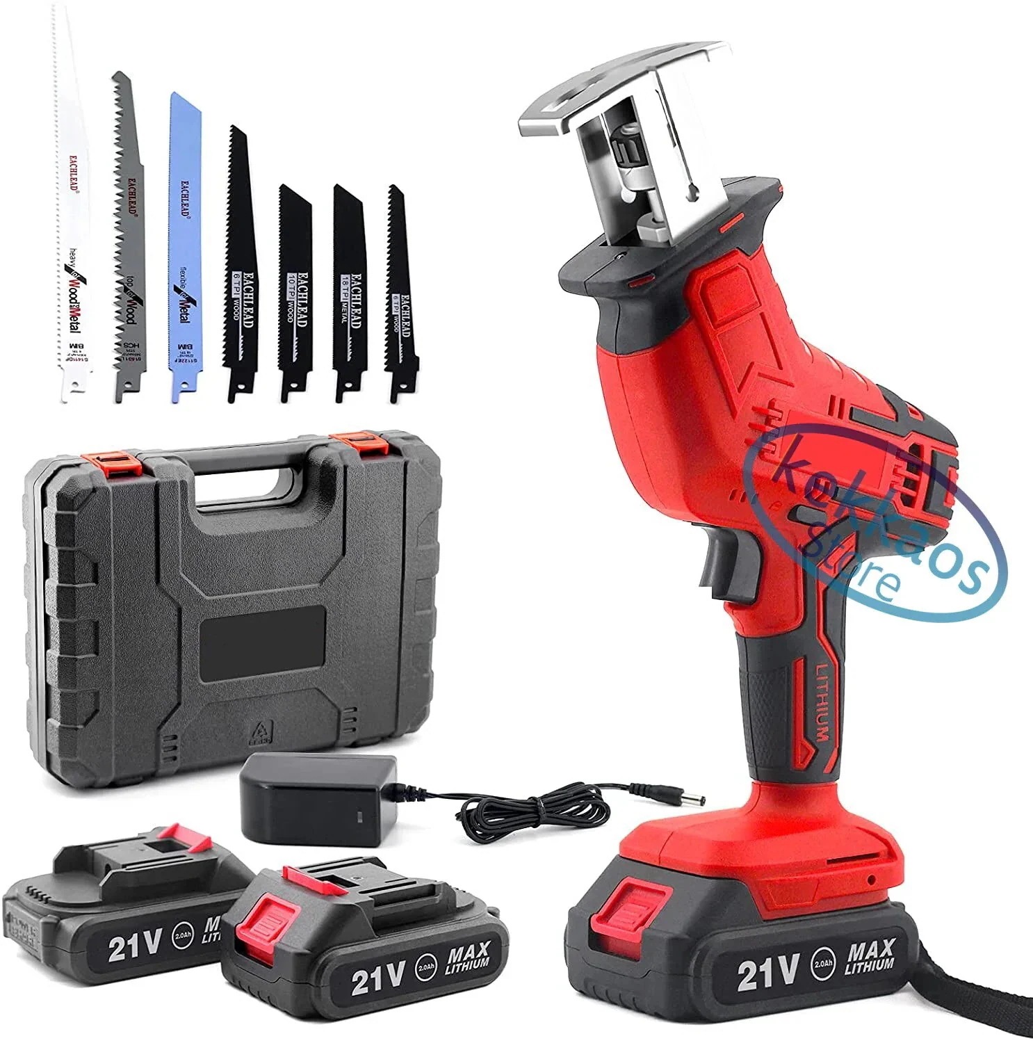 レシプロソー 電動のこぎり 21V 充電式 電動ノコギリ 無段変速 コードレス 小型 金属切断 木工 8,340円