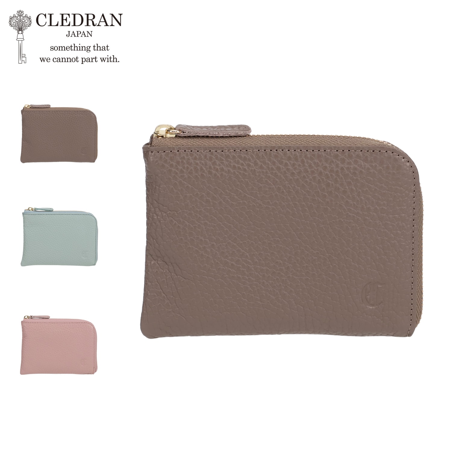 財布 ミニ財布 小銭入れ レディース 本革 牛革 L字ファスナー コンパクト SOU SHORT SLIM WALLET ブラウン グリーン ピンク CL-3474
