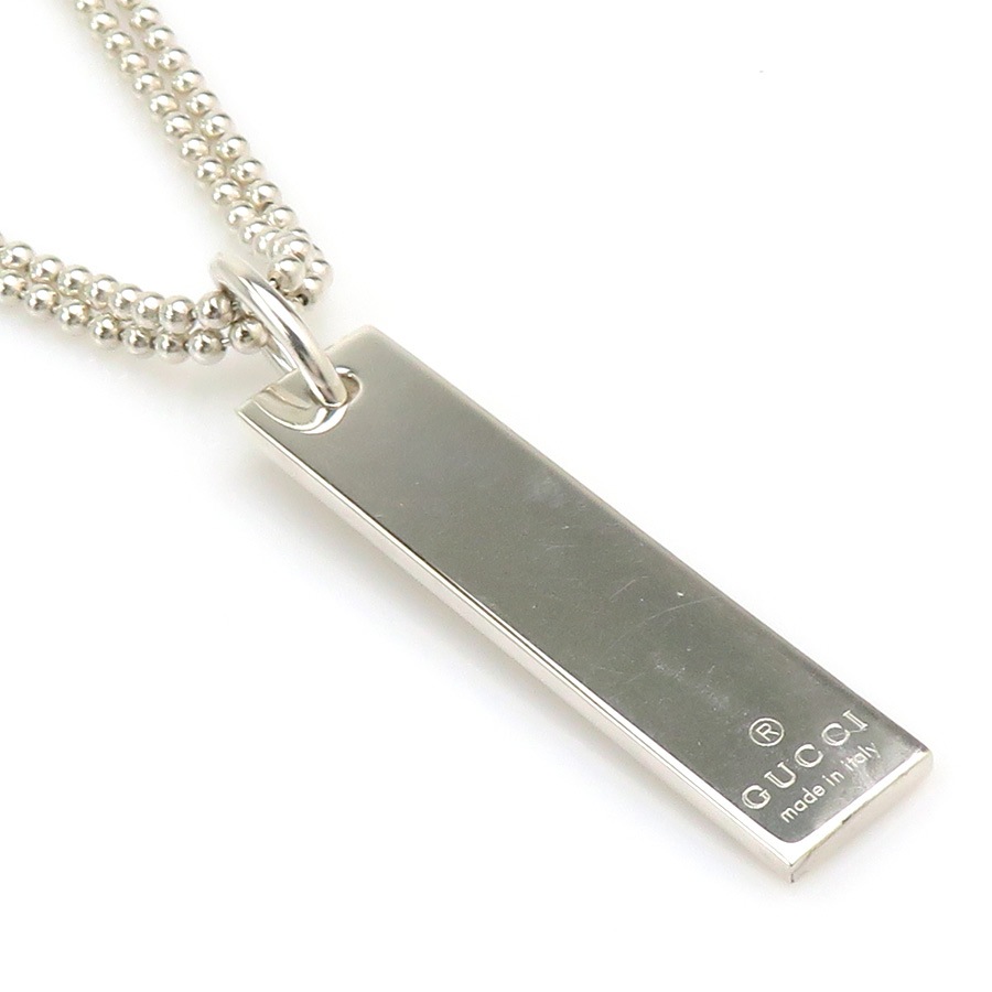 グッチ GUCCI ネックレス ボール ダブルチェーン シルバー925 シルバー レディース e60828a