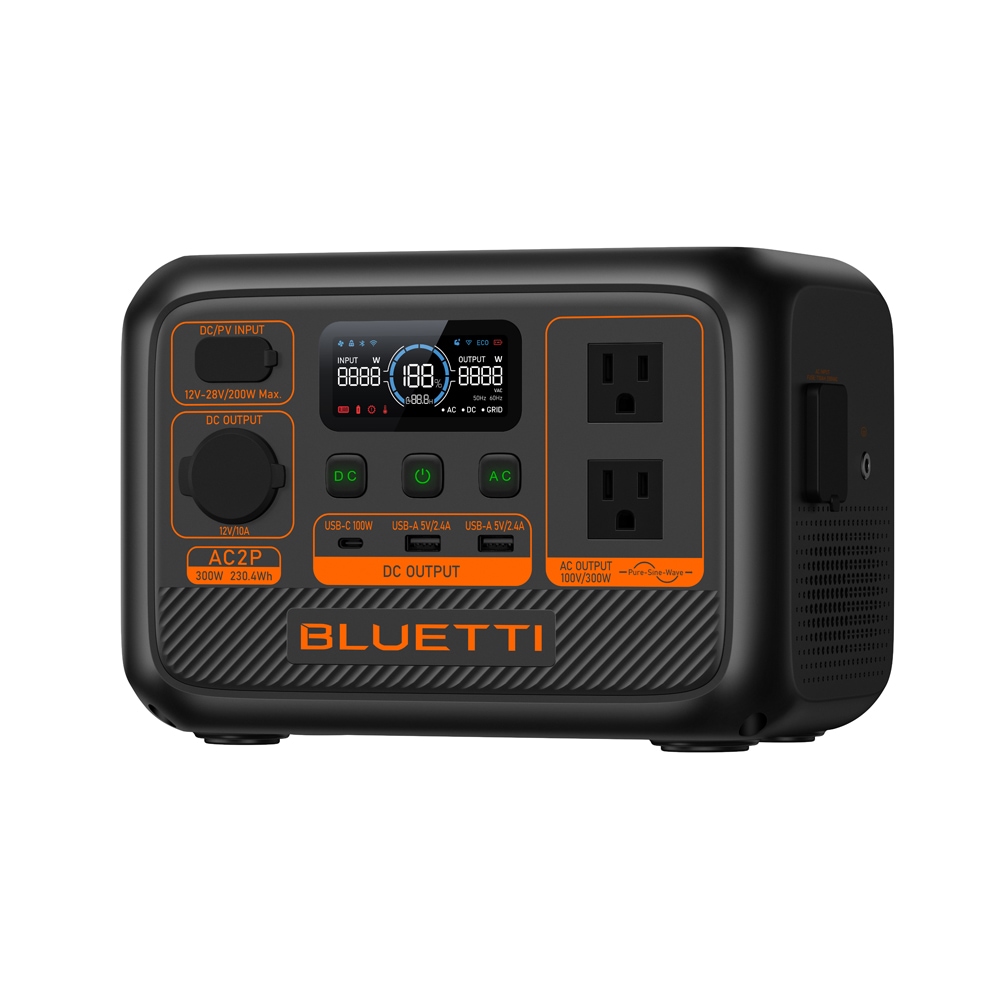BLUETTI AC2P 小型ポータブル電源　230Wh AC出力コンセント2口　USB-C出力搭載 AC2Pブルテ