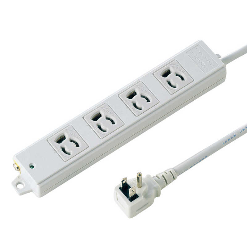 サンワサプライ　工事物件タップ(抜け止めタイプ) TAP-K4L-5 [5.0m /4個口 /スイッチ無]　TAP-K4L-5