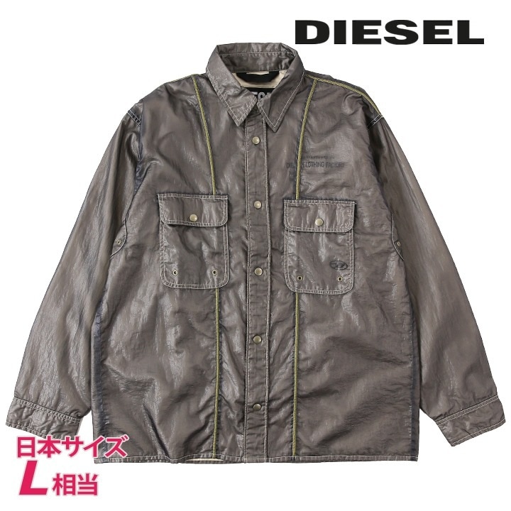 長袖シャツ メンズ S-U24 シースルーオーガンジー ダブルシェル die-m-t-f4-316