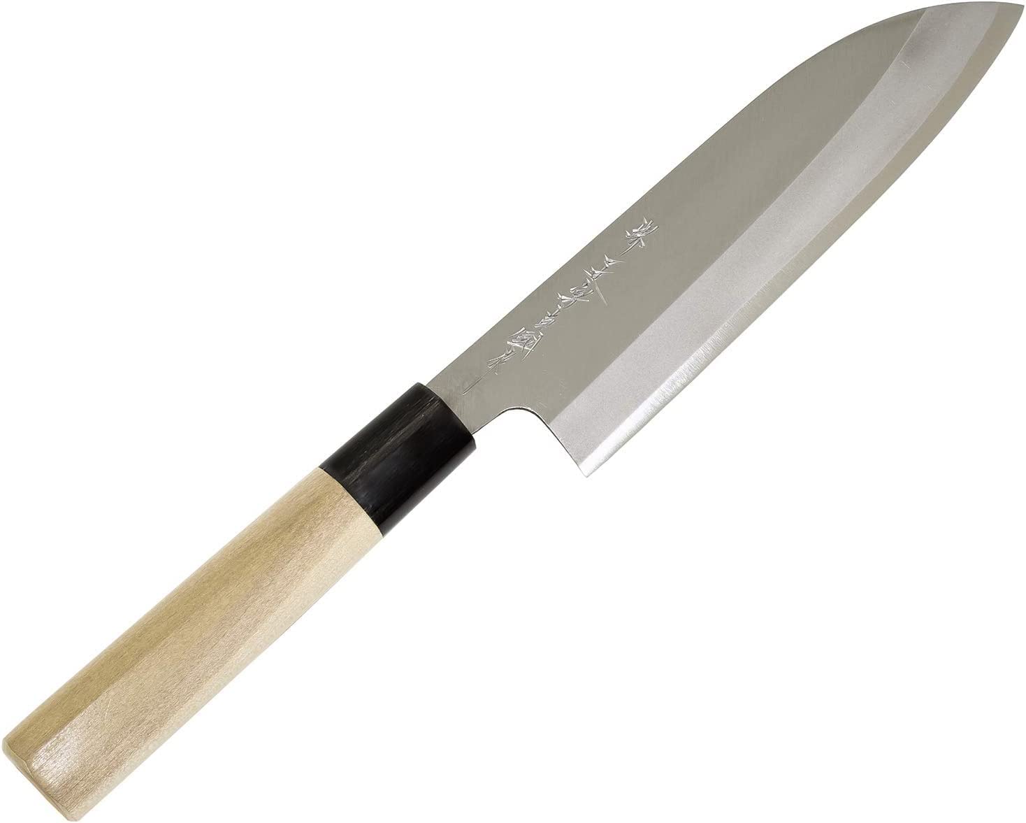 堺一文字吉國 日本製 三徳 包丁 180mm 白二鋼 木柄 堺の包丁 180741