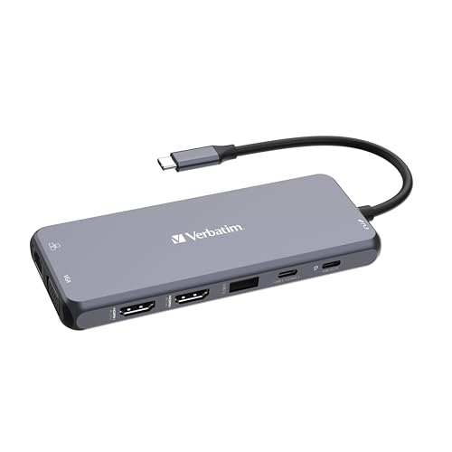 バーベイタム(Verbatim) PD急速充電対応 USB Type-Cハブ 14 in 1 最大85W USB Power Delivery HDMI(4K 60Hz) HDMI(4K 30Hz)