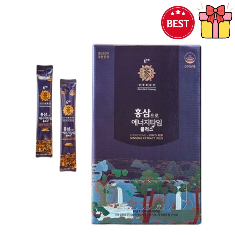 [メガポ企画セット] キム·ジョンファンホンサムエナジータイムプラス 10g × 100包（3ヶ月分）大容量ギフトセット正規品 紅参エキス 韓国食品 健康食品 免疫力 体力補強 活力 エネルギー 個包