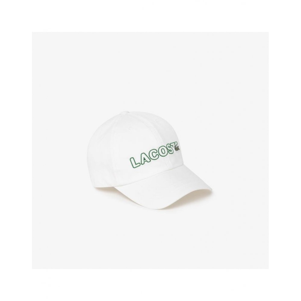 ラコステユニセックスコットンツイルステッチグラフィックベースボールキャップ RK211E-55G 70V