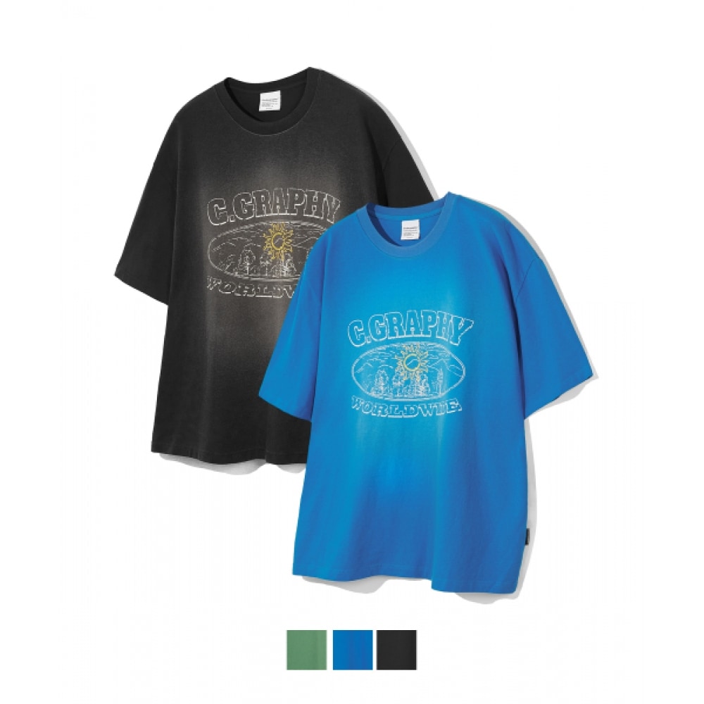 コデジェリーウォッシュサンライズショートスリーブ Tシャツ_3COLOR