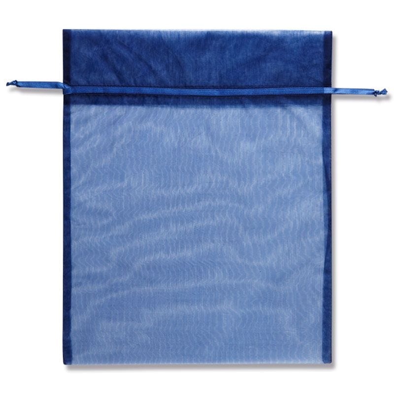 （まとめ買い）シモジマ HEIKO 巾着袋 オーガンジーバッグ 平袋タイプ XLL ネイビー（NV） 10枚 幅280x高350mm ラッピング用品 008705090 [x3セット] 8,514円