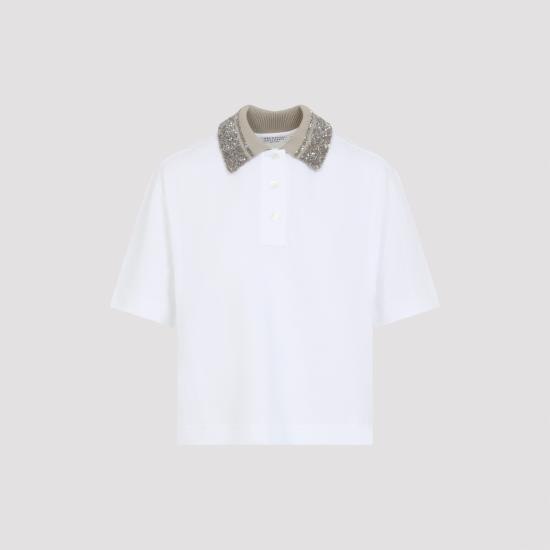 BRUNELLO CUCINELLI Women Polo Shirts M0T63EJ105 C6159 BIANCO