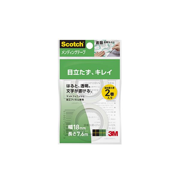 （まとめ） スリーエムジャパン メンディングテープ詰替え用2巻入 幅18mm×長7.6m 巻芯径25mm (×20セット)