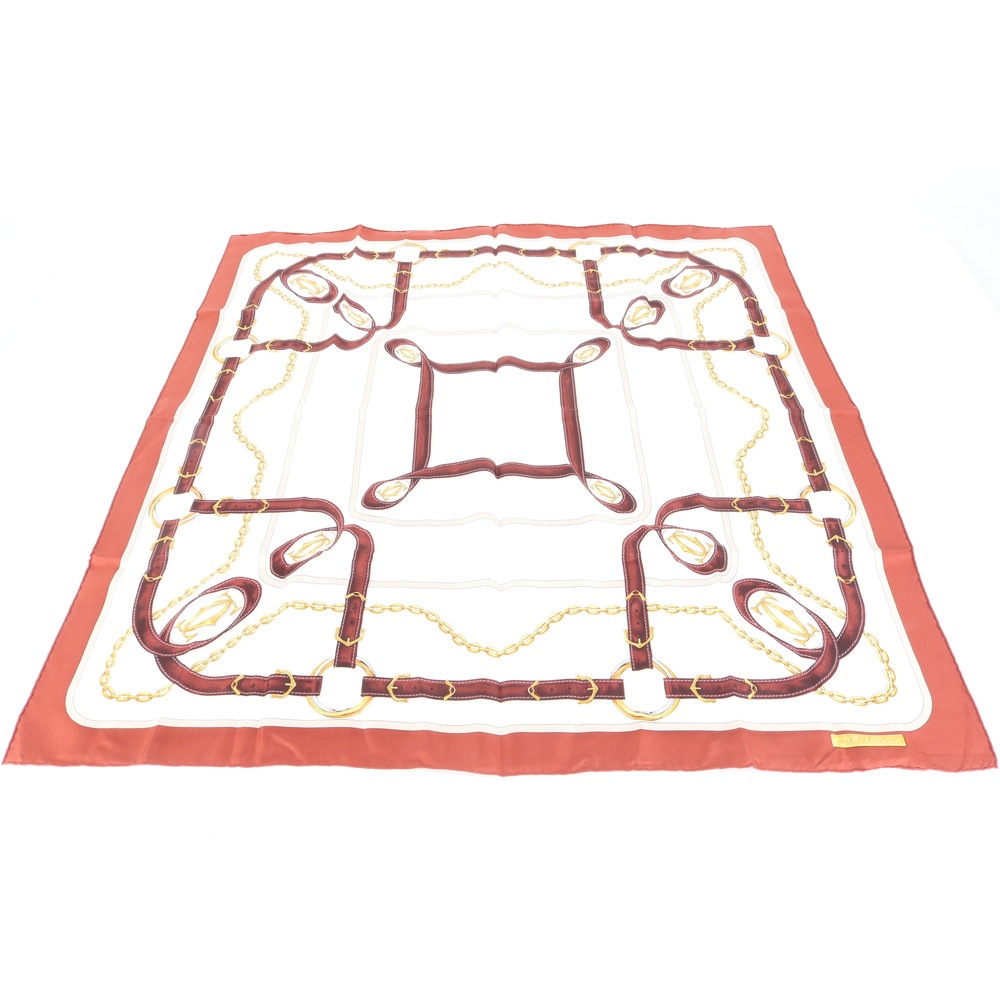 美品 タグ付 シルク 100％ スカーフ レディース REE CQ5-2 中古