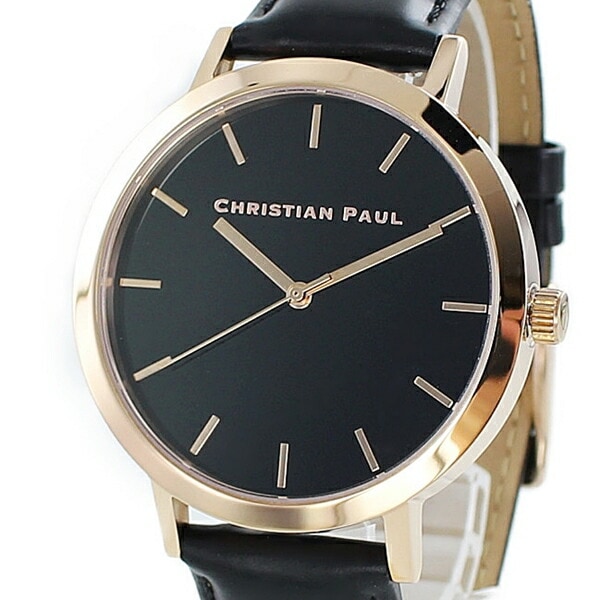 クリスチャンポール 腕時計 手表 ギフトメンズ レディース ブラック ゴールド 大人スタイル 時計 誕生日プレゼント ポイント消化