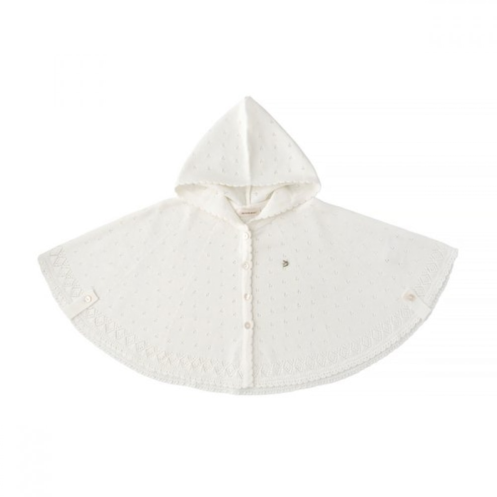 ミンクミュイ ピュアアイレットニットケープ 36112-200-01