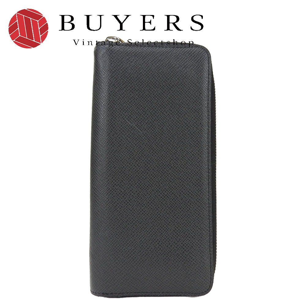 中古 ルイヴィトン 長財布 ラウンドファスナー ジッピーウォレット ヴェルティカル タイガ ブラック アルドワーズ 黒 メンズ 男性 M32822 LV ビトン レザー 革 小物 LOUIS VUI