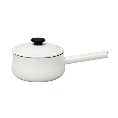 野田琺瑯 LUKE (ルーク) ソースパン 18cm 蓋付 /日本製 国産品 片手鍋 琺瑯鍋 ホーロー鍋 ほうろう シンプル おしゃれ 白 ホワイト IH対応 100V 200V 直火対応 スープ