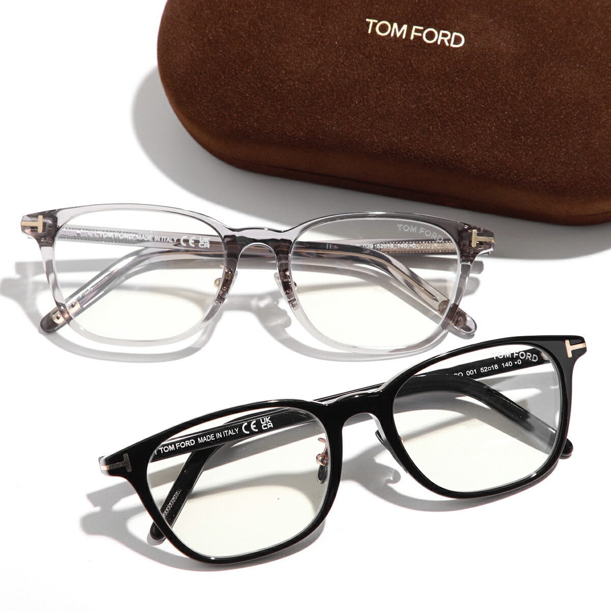 TOM FORD トムフォード メガネ TF5860-D-B FT5860-D-B/V メンズ ウェリントン型 ロゴ 伊達メガネ アジアンフィット ブルーライトカットレンズ カラー2色