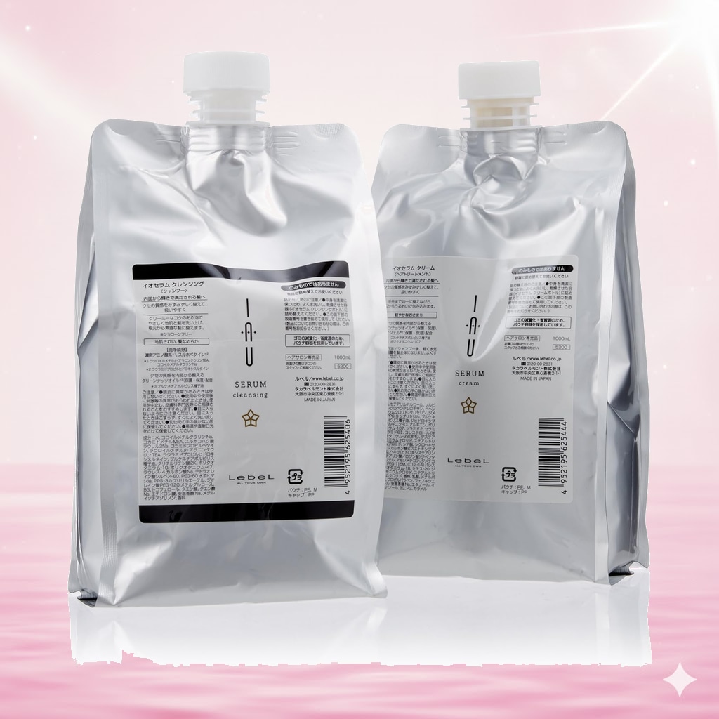 【セット】ルベル LebeL イオ セラムシャンプー ＆ トリートメント カールコントロール レフィルセット 各1000mL