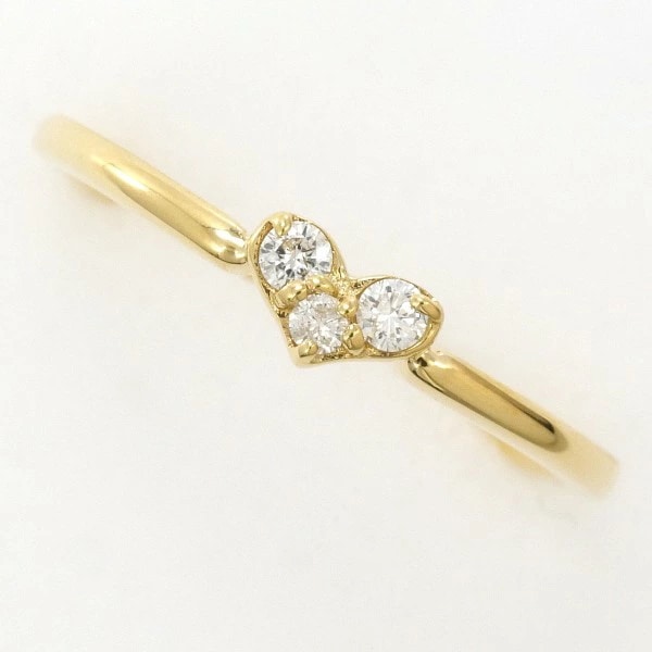 K18 18金 YG イエローゴールド リング 指輪 2.5号 ダイヤ 0.15 ジュエリー 中古