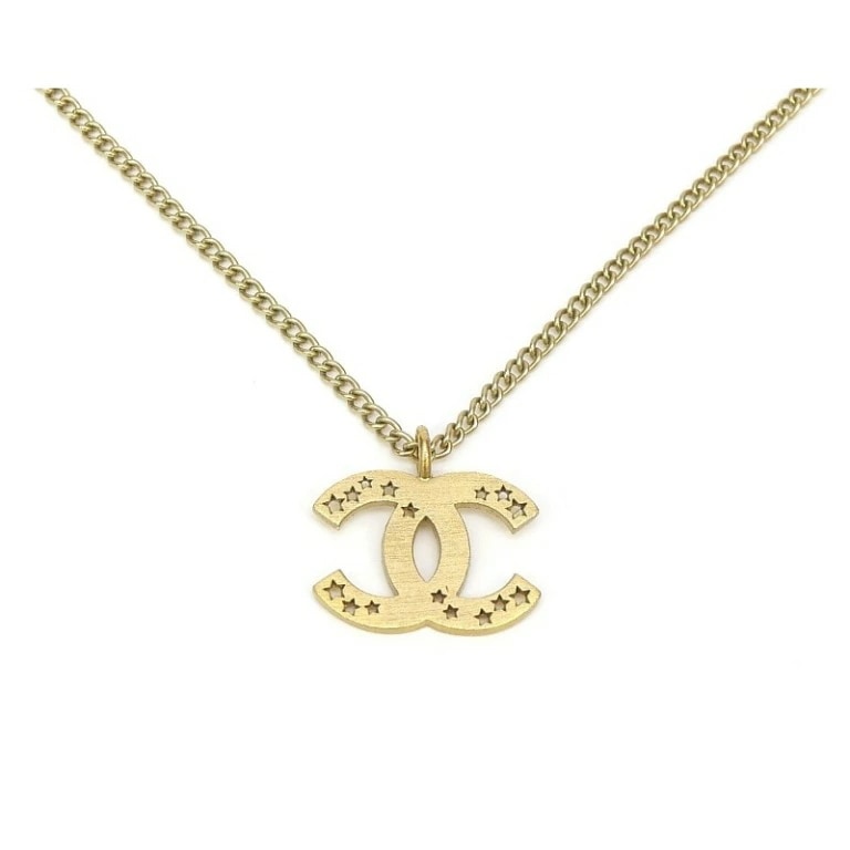 シャネル CHANEL ペンダントネックレス ココマーク スター 03A ゴールド【中古】(67805)