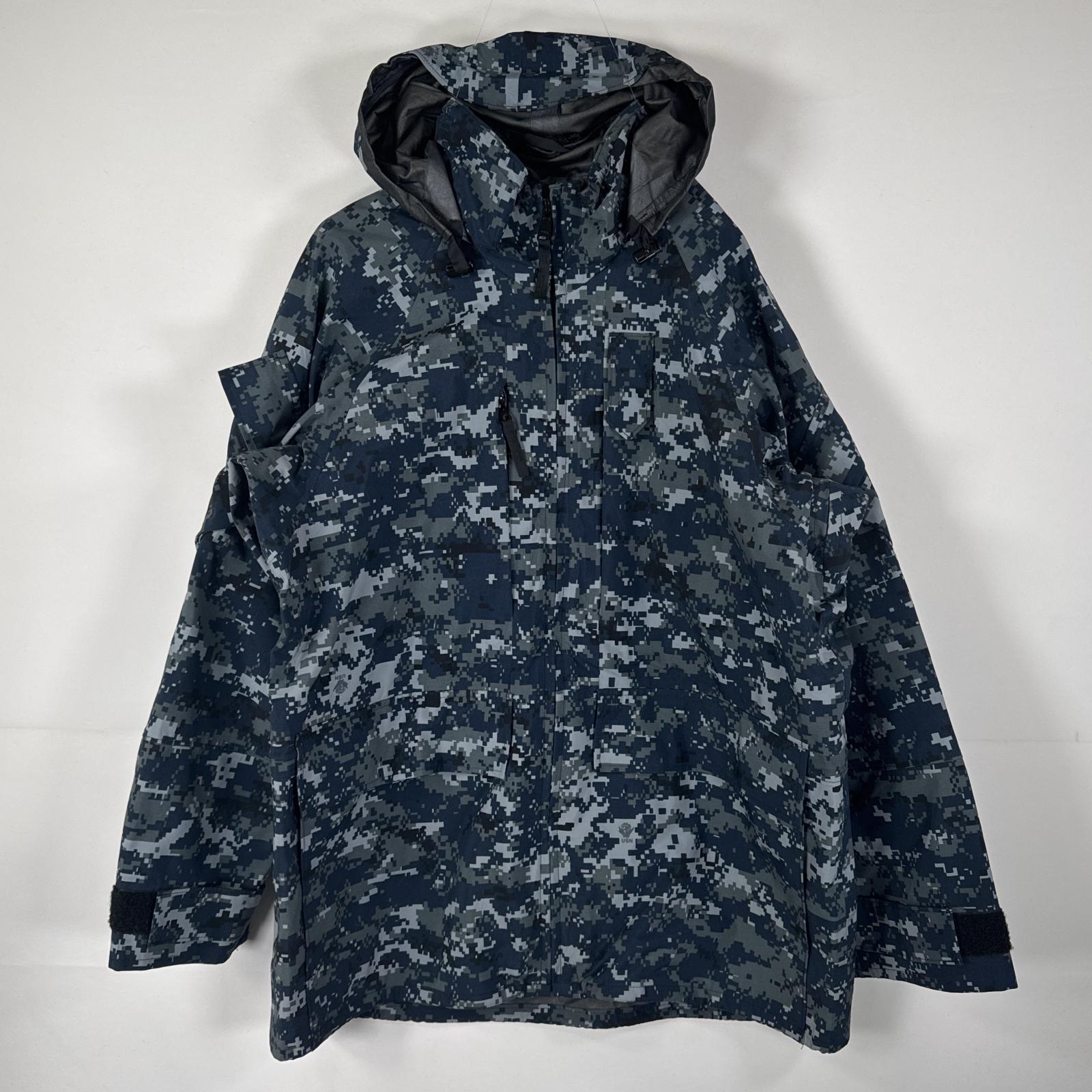 古着 ミリタリージャケット ECWCS GORE-TEX デジカモ ゴアテックスパーカー ナイロン 米軍 カモフラ medium regular ネイビー メンズ 11,242円