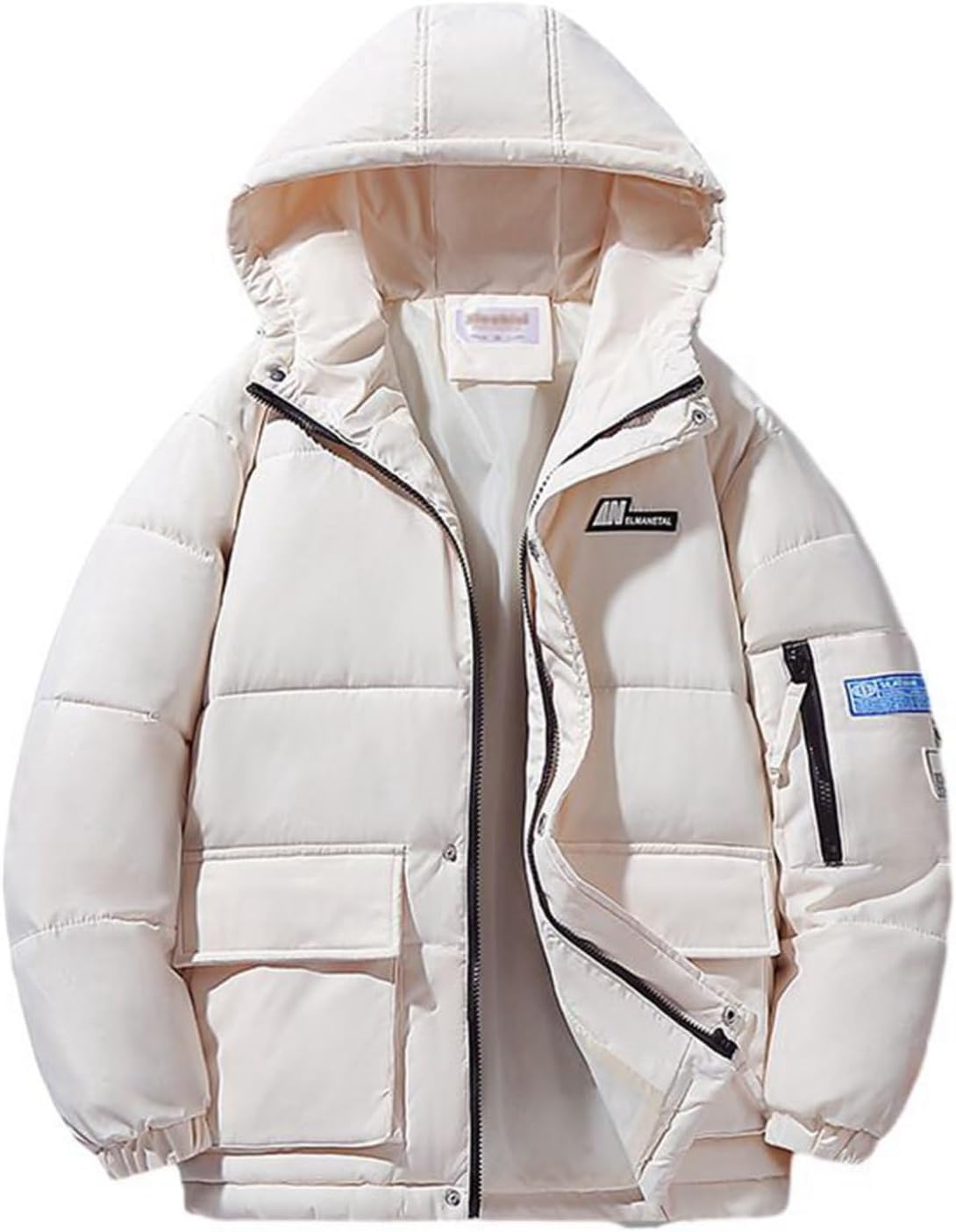 フード付きコート 保温ジャケット メンズ レディース 中綿入り 暖かい ボリューム厚手 大きいサイズ ショート丈 ファッション 防寒 防風トップス ブルゾン 20代 30代 男女兼用 秋 冬