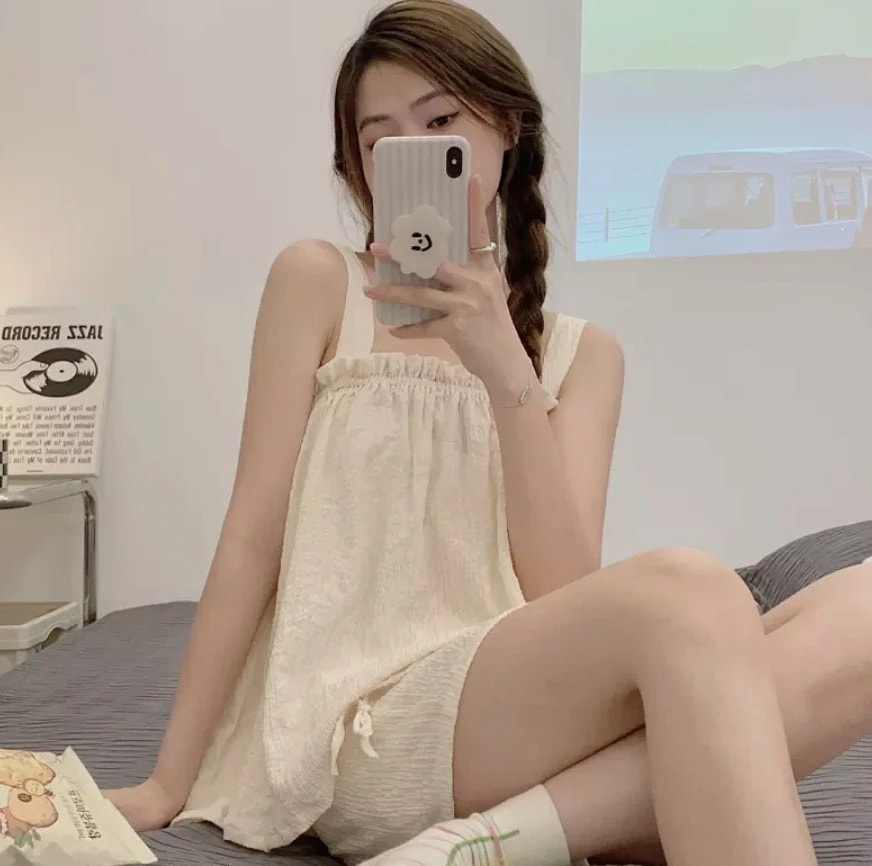 ルームウェア パジャマ 部屋着 寝巻き ナイトウェア ショート ショート丈 袖なし ノースリーブ かわいい 大人可愛い きれいめ シンプル カジュアル 大人 上品 おしゃれ お洒落 かっこいい レトロ