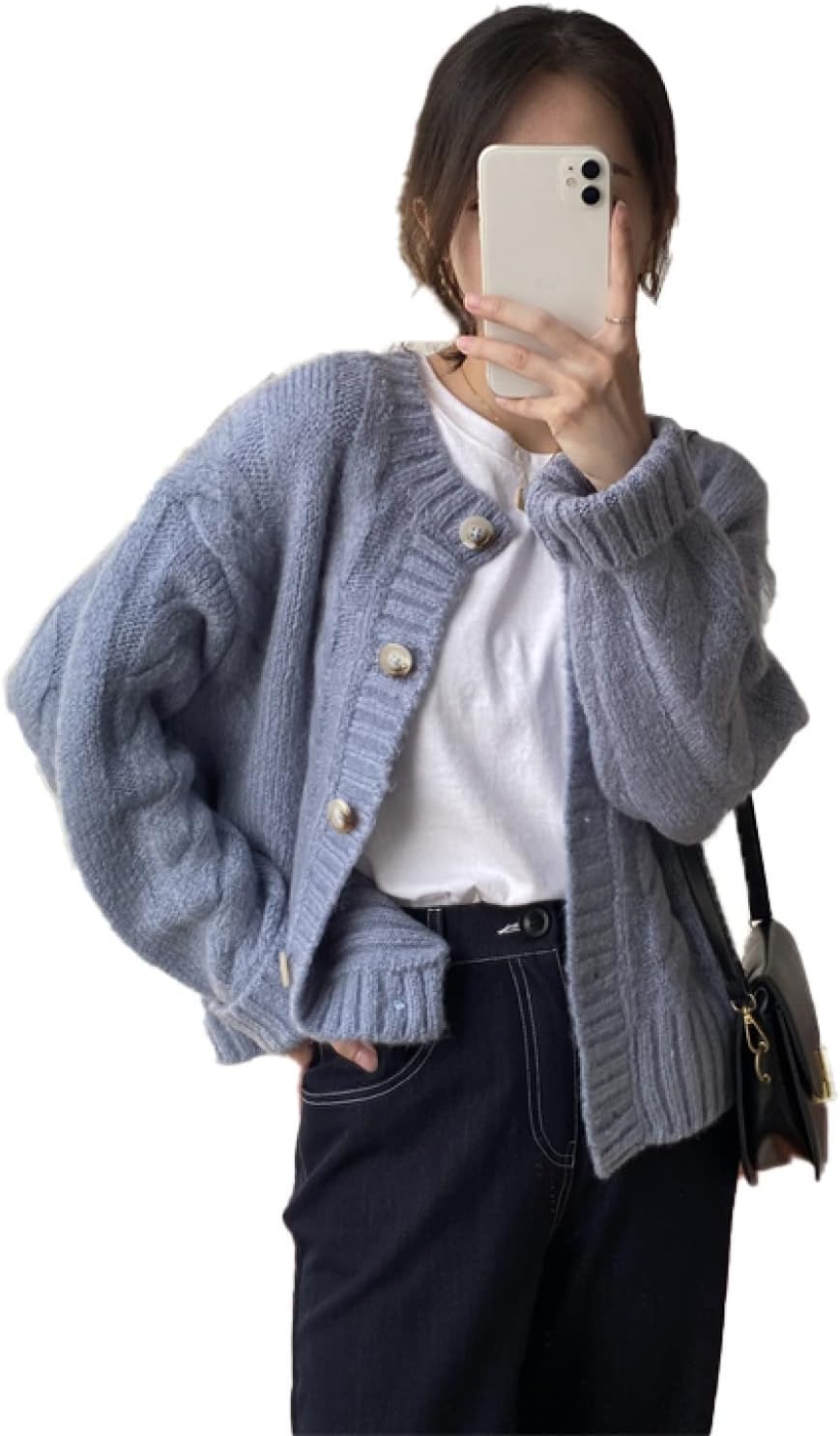 レディース カーディガン セーター アウター トップス エレガント シンプル 無地 羽織る クルーネック おしゃれ 可愛い コート きれいめ普段着 お出掛け デイリー カジュアル デ