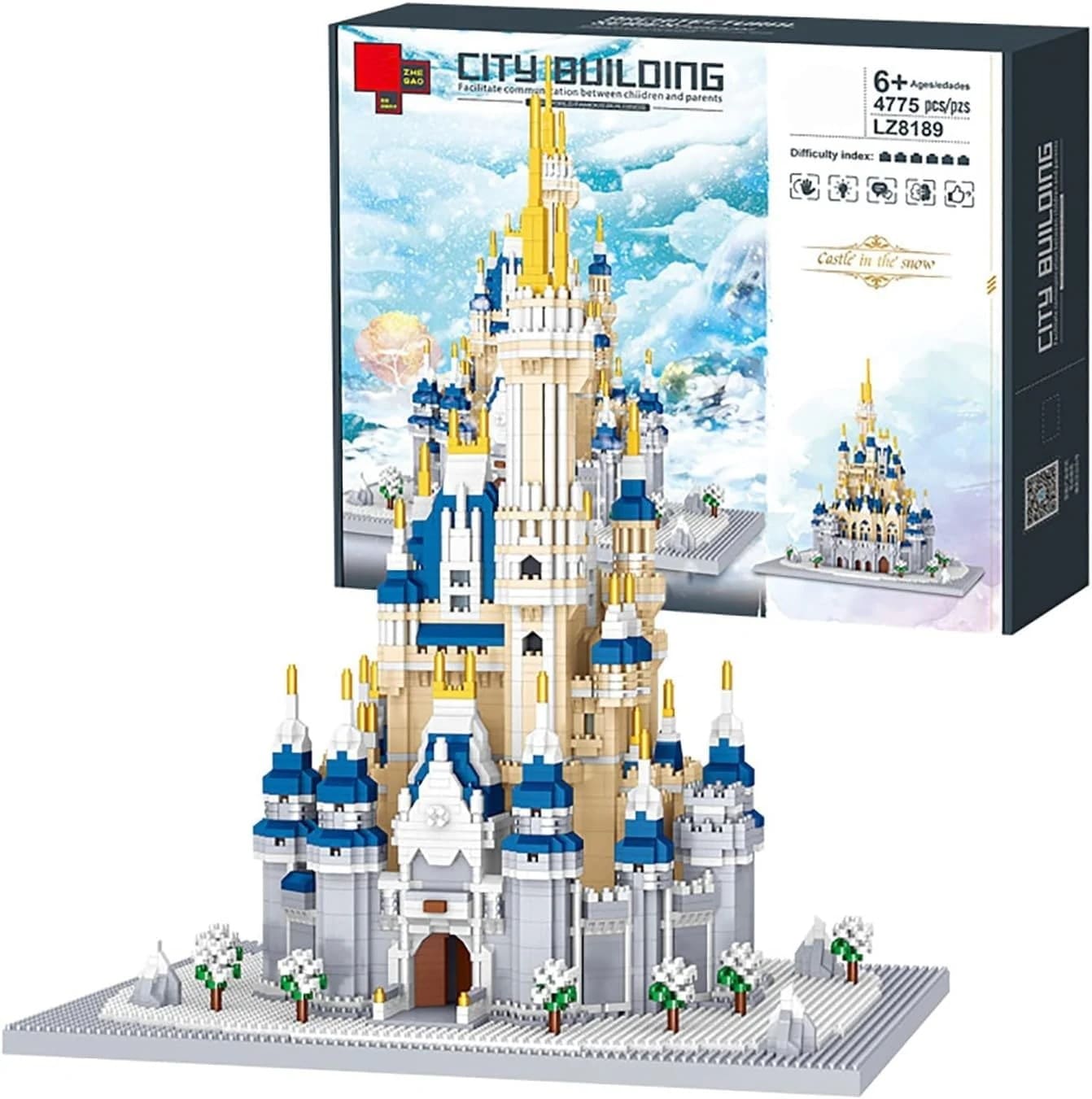 個 4775 モジュラーハウスビルディングブロックレンガセットクリエイティブアイスキャッスルハウスビルディングセットマイクロビルディングブロック建築モデルキット建物のおもちゃ