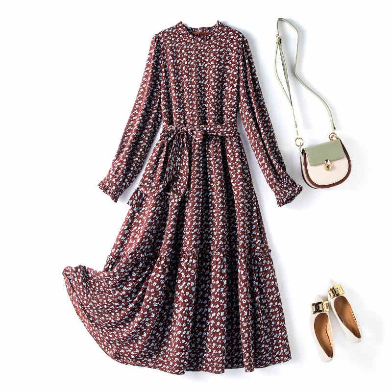 秋 ワンピース 大きいサイズ 5l 6l ロング 春 冬 韓国 長袖 花柄 ゆったり きれいめ 着痩せ 通勤 カジュアル 着痩せ 30代 40代 50代 60代 4l 3l 2l ll l韓国版の大き