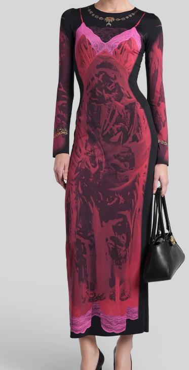 MARINE SERRE Women Mid Skirts WDR300BCJER0085 RD11 RIBBON RED