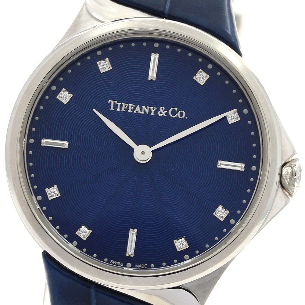 ティファニー TIFFANY&Co. 60874778 メトロ 2 ハンド 8Pダイヤモンド クォーツ レディース _904924【中古】