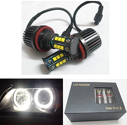 Global Fortune BMW H8 120W イカリング/交換バルブ H8 CREE LED ヘッドライト E82 E87