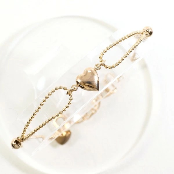 K18 18金 PG ピンクゴールド ブレスレット アンクレット 約23cm ジュエリー 中古