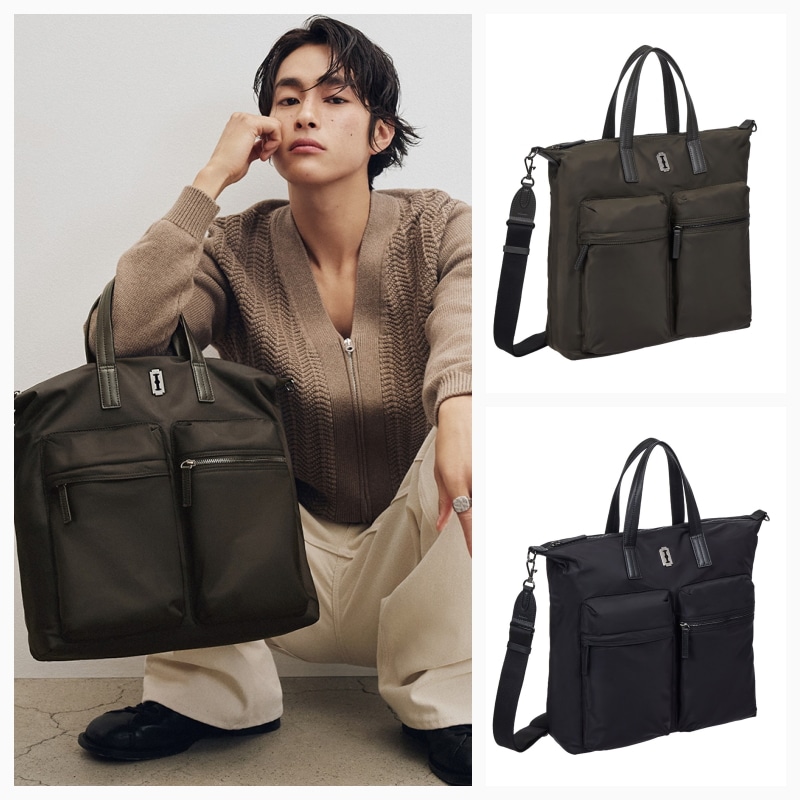 【VUNQUE】26SS HEY CITY POCKET TOTE M : 2COLORS