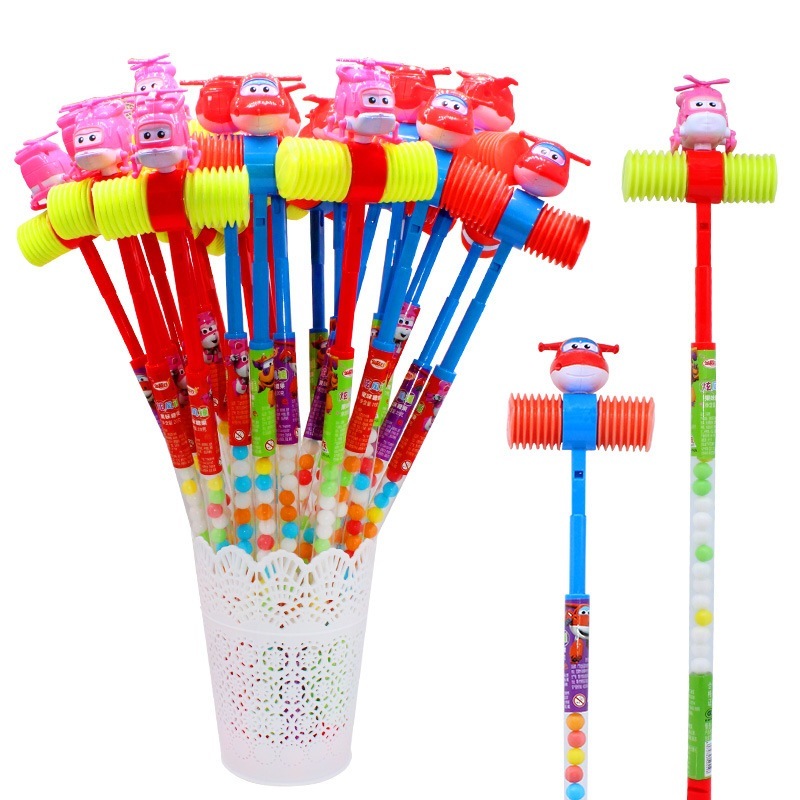 漫画点滅ハンマーおもちゃキャンディーフルーティーハードフレーバー子供用スナック食品バッチ