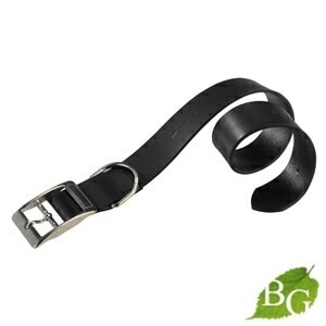 イタリアferplast社製 革 犬具 C40/63 ブラック 犬用 首輪 首回り55から63cm