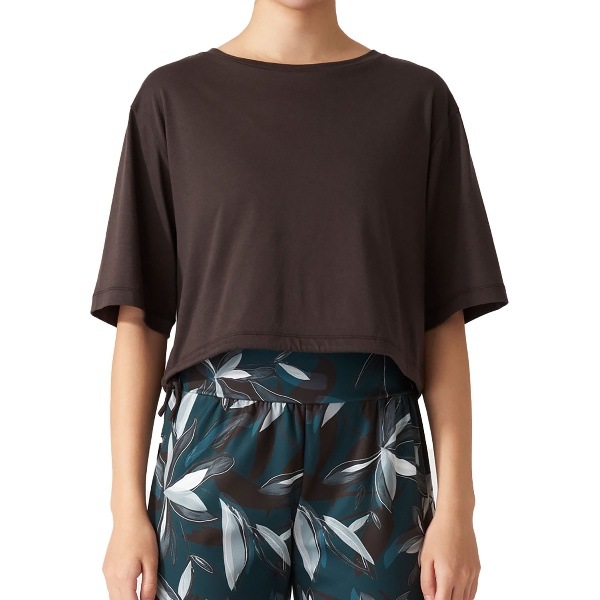 Real Stone リアルストーン クロップドショートスリーブトップ ウェルネス 半袖Tシャツ RFC027TS-DGL