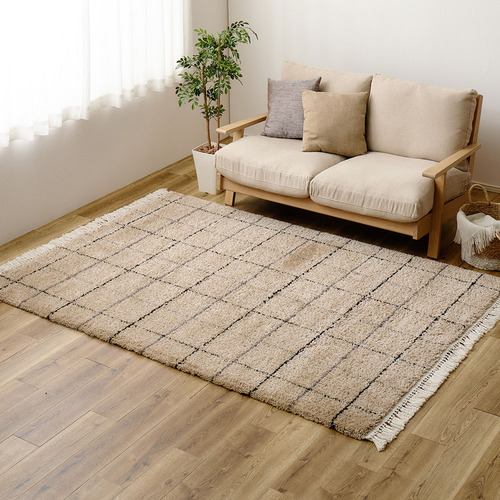 【メーカー直送品】萩原 ウィルトンラグ BEDOUIN クロア 約133×190cm