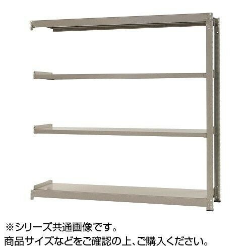 中量ラック　耐荷重300kgタイプ　連結　間口1200奥行750高さ1200mm　4段　ニューアイボリー
