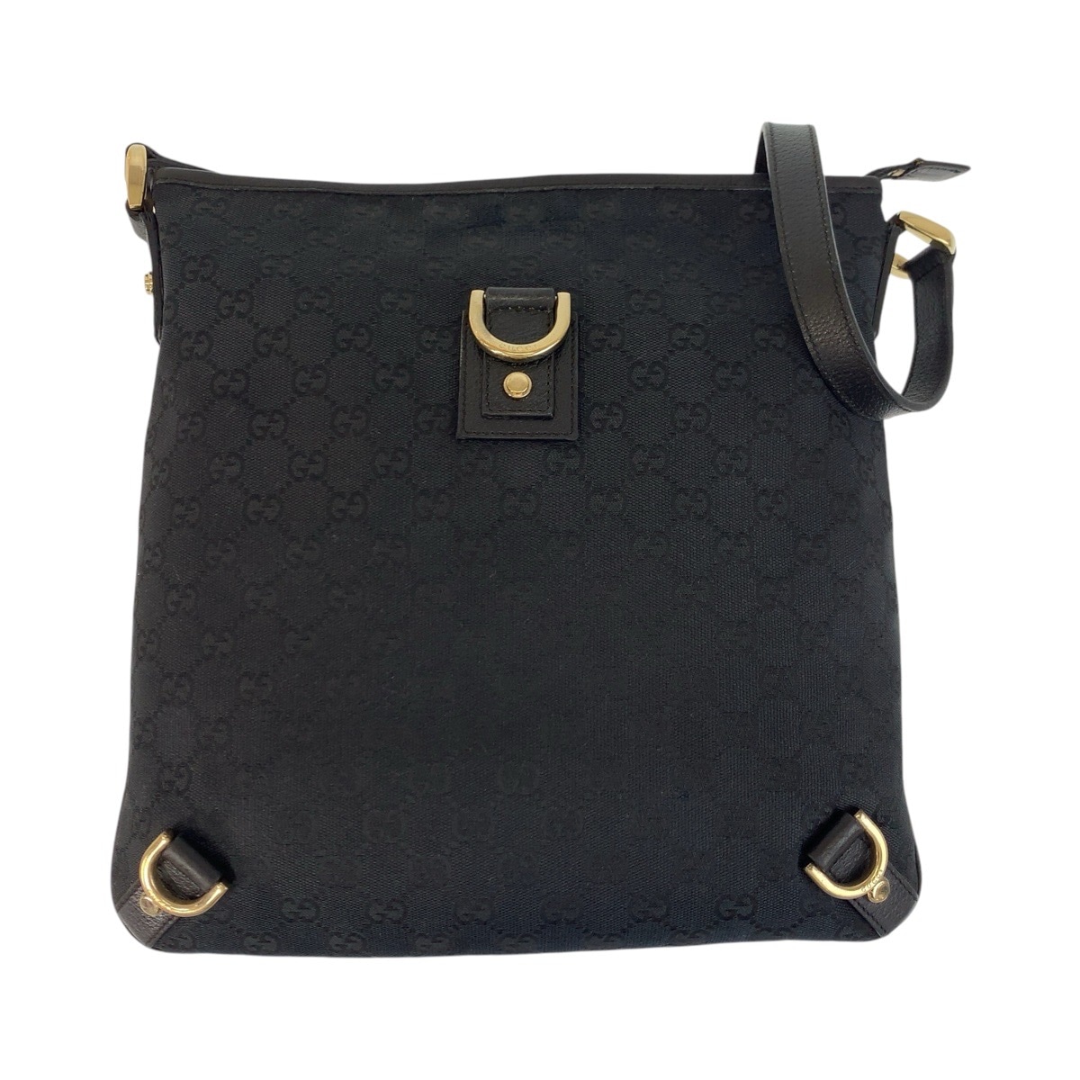 アビー ブラック 黒 ゴールド金具 GGキャンバス/レザー 131326 ショルダーバッグ メッセンジャーバッグ レディース 502022