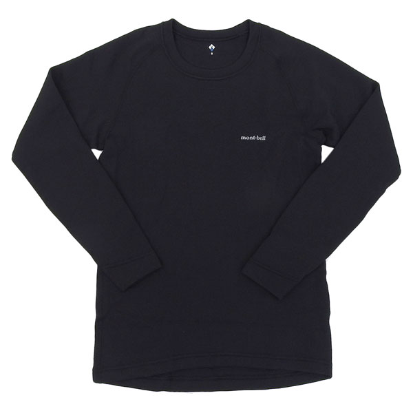 モンベル アンダーウェア インナー メンズ Mサイズ ブラック ジオライン EXP.ラウンドネックシャツ Men s RM1107712BK mont-bell