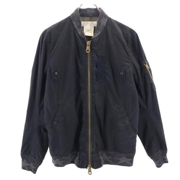 日本製 ジップ ジャケット S ブラック系 メンズ